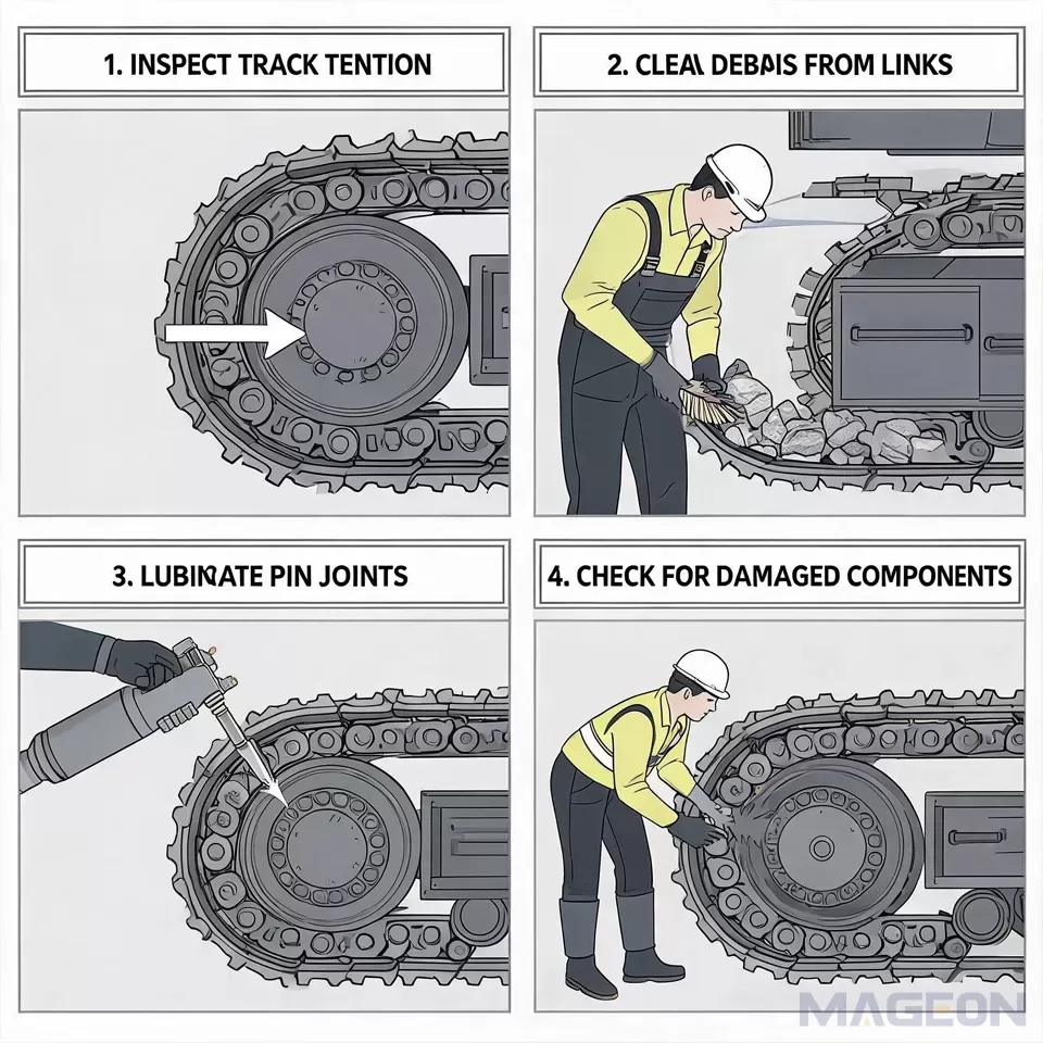 How to extend the service life of the tracked chassis of a machine? Here are 7 daily operation suggestions for you(Image3)